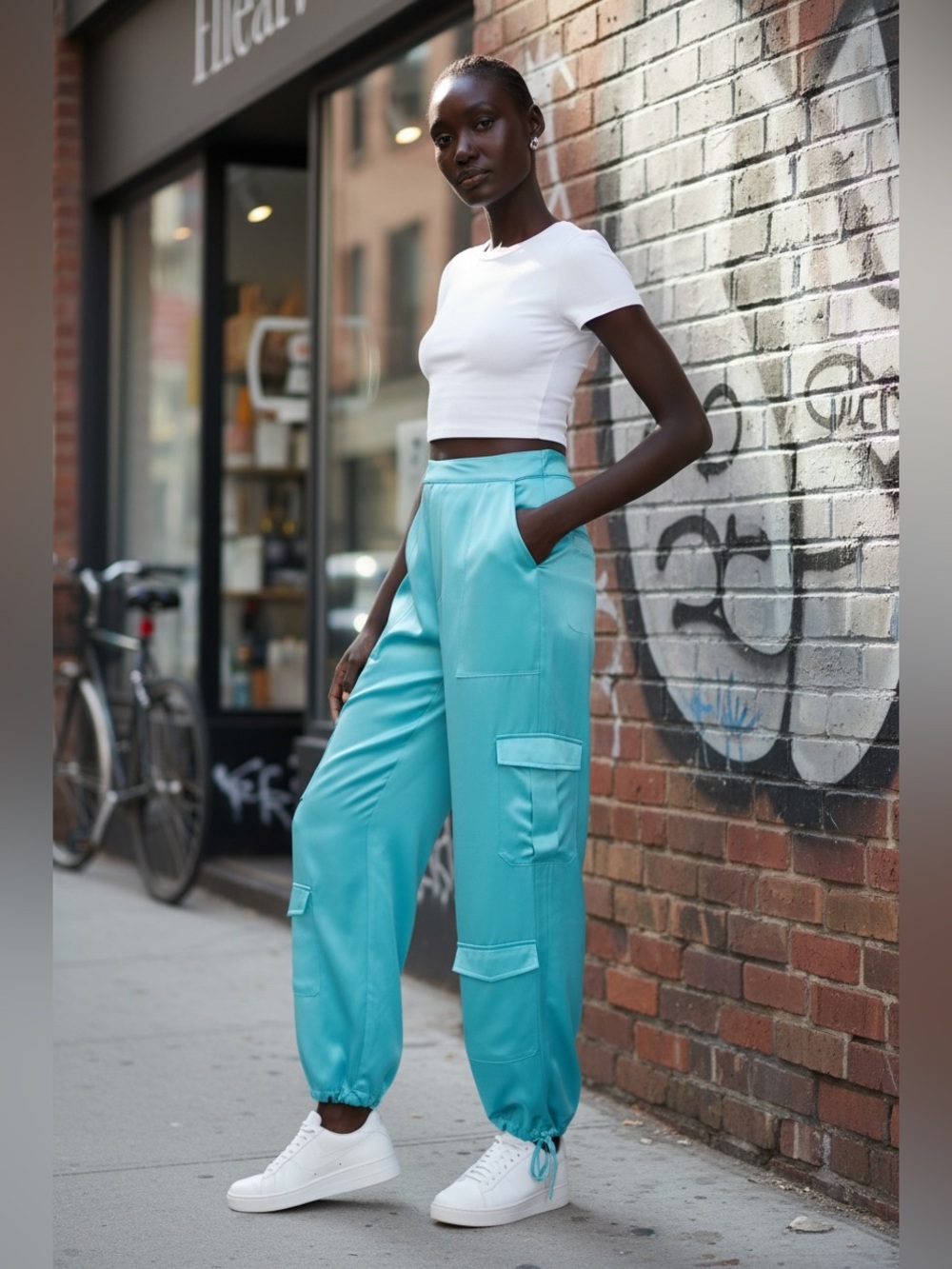 Nicholas Nori Utilitarian Drawcord Pant Blue size 4 - Picture 15 of 15